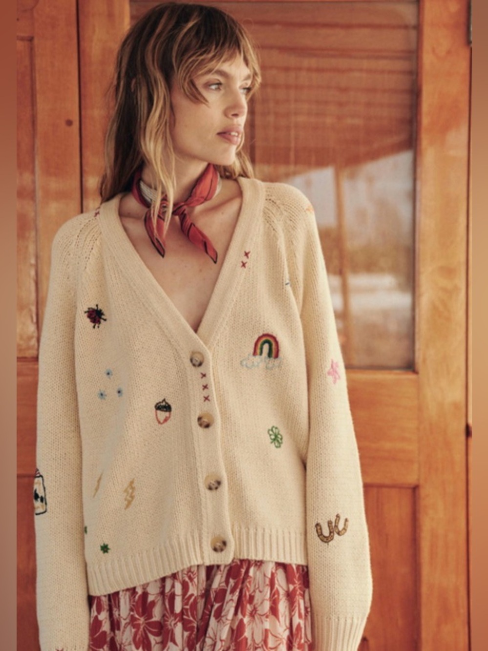 The Great. Sweater Women’s 2 Charm Collector Cardigan Like New